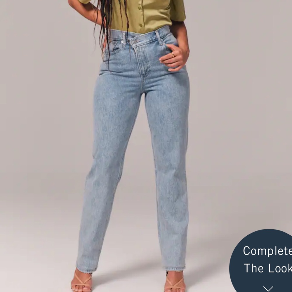 Abercrombie & fitch curve love the 90s straight ultra high rise jean